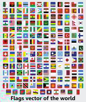 all national flags of the world vector