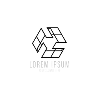 Simple satellite communication information logo template. vector