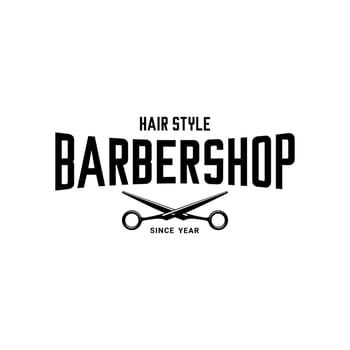BARBERSHOP LOGOS ON WHITE BACKGROUND vector