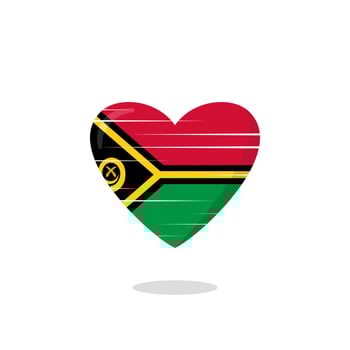 Vanuatu flag shaped love illustration vector