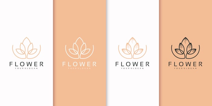 Abstract flower logo Premium Vector. vector