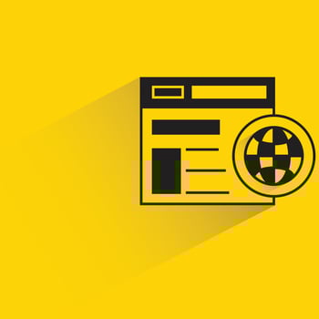 web browser and globe icon vector illustration
