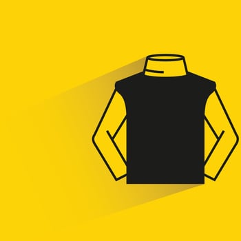 jacket on yellow background illustration vector