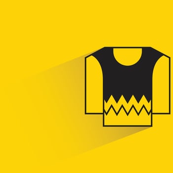 shirt icon on yellow background illustration vector