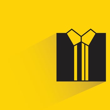 shirt and jacket on yellow background illustration vector