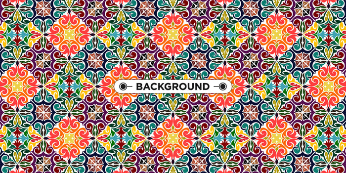 Unique colorful ethnic seamless pattern background vector