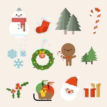 Elements of Christmas. vector