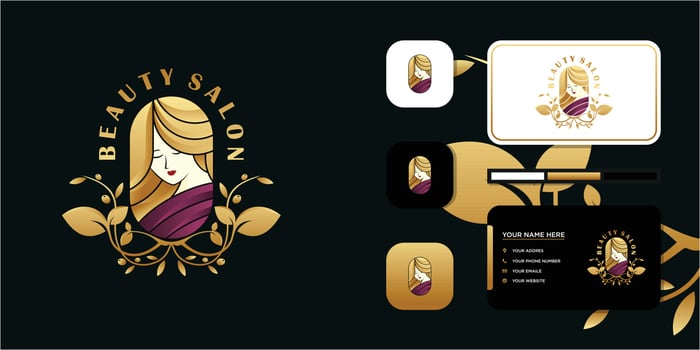 Beauty women , women face , logo and business card vector