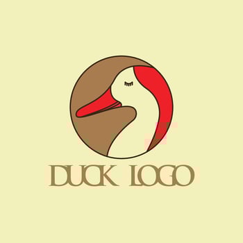 duck logo design vector animal