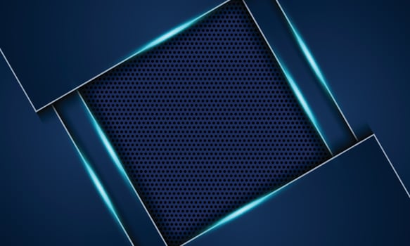 Abstract blue metallic on halftone background. vector