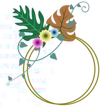 Classic flower border. vector