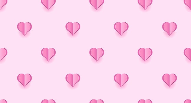 Seamless pattern with pink hearts. Hearts wallpaper. Cute pink hearts seamless texture pattern. Cute seamless pattern. Vector illustration
