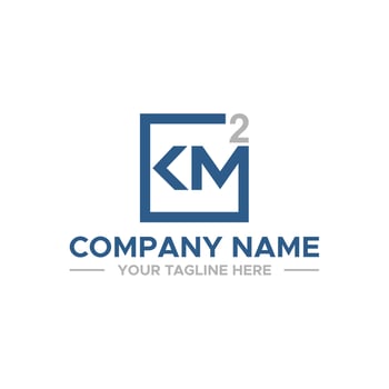 Alphabet letters Initials Monogram logo KM MK K and M vector