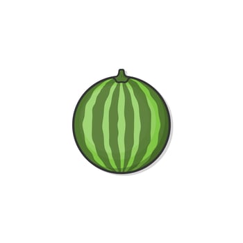 Cartoon icon of watermelon illustration vector
