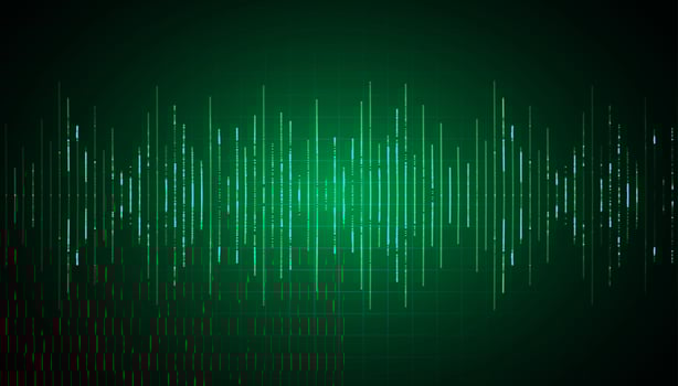 Sound waves oscillating dark light vector