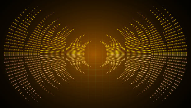 Sound waves oscillating dark light vector