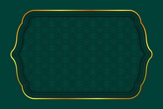 Realistic ramadan kareem background in green papercut style vector