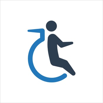 Handicapped patient icon vector