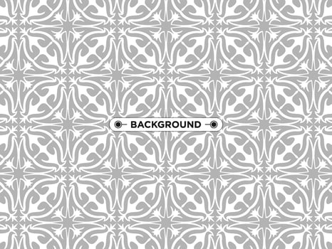 gray ethnic mandala seamless pattern background vector