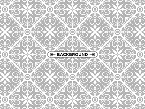 gray ethnic mandala seamless pattern background vector