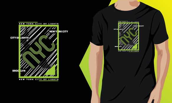New York City T-shirt Print Design Vector Graphic Resource