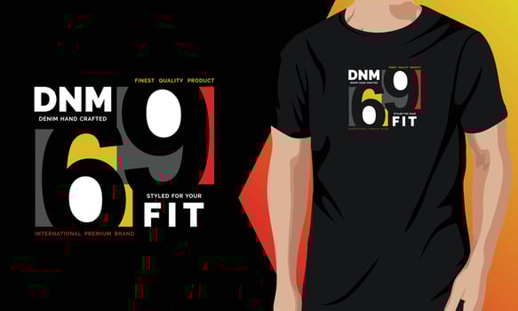 Denim Print T-shirt Design Vector Graphic Resource