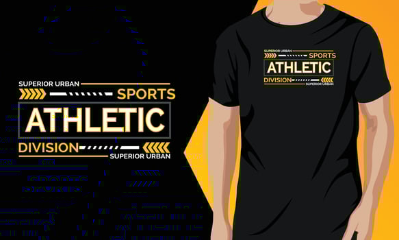 Athletic Print T-Shirt Design Vector