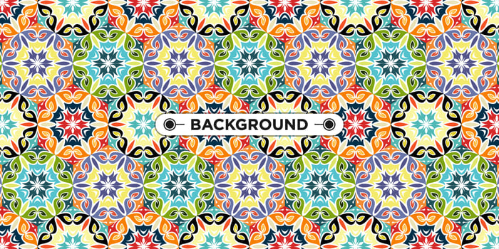 colorful ethnic mandala seamless pattern background vector