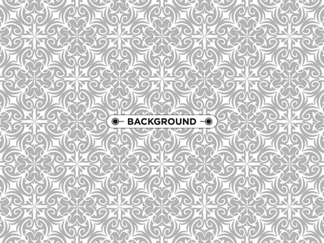 gray ethnic mandala seamless pattern background vector