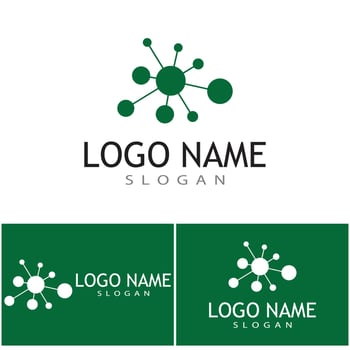 Molecule symbol logo template vector illustration design