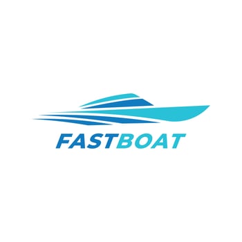 Speed Boat logo vector, Abstract ship sail boat Logo,  Brand Identity for Boating Business vector