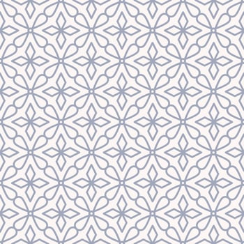 Light blue color simple geometric floral shape. Ethnic Peranakan seamless pattern background. Use for fabric, textile, interior decoration elements, upholstery, wrapping. vector