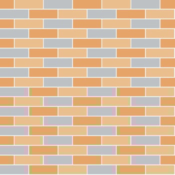 seamless background orange and gray brick wall Suitable for attaching wallpaper, case, room wall, fabric pattern, glass pattern vector