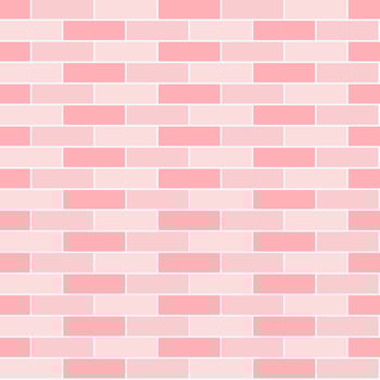 seamless background pink brick wall Suitable for attaching wallpaper, case, room wall, fabric pattern, glass pattern vector