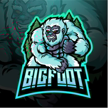 Yeti esport logo mascot design vector