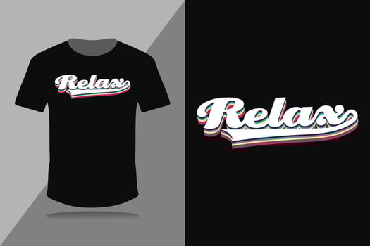 Relax Retro typography for t-shirt stamp, tee print, applique, fashion slogan, badge, label clothing, jeans, and casual wear vector
