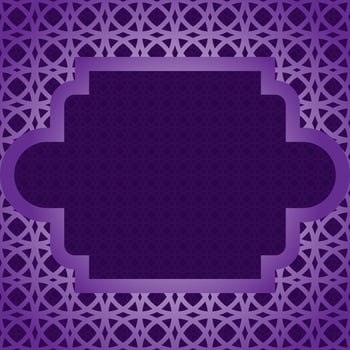 Arabic islamic frame background with pattern design vector