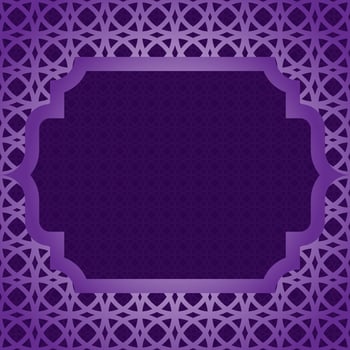 Arabic islamic frame background with pattern design vector