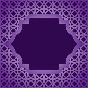 Arabic islamic frame background with pattern design vector
