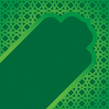 Arabic islamic frame background with pattern design vector