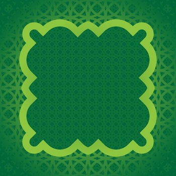Arabic islamic frame background with pattern design vector