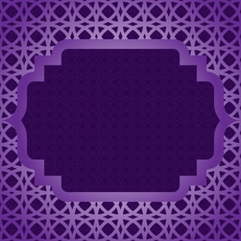 Arabic islamic frame background with pattern design vector