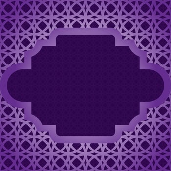Arabic islamic frame background with pattern design vector