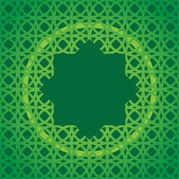 Arabic islamic frame background with pattern design vector