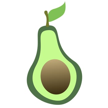 Cute cartoon avocado. vector