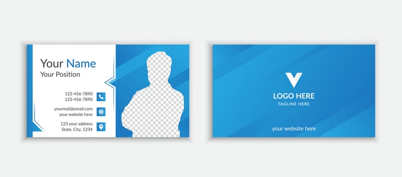 Creative medical business card template vector