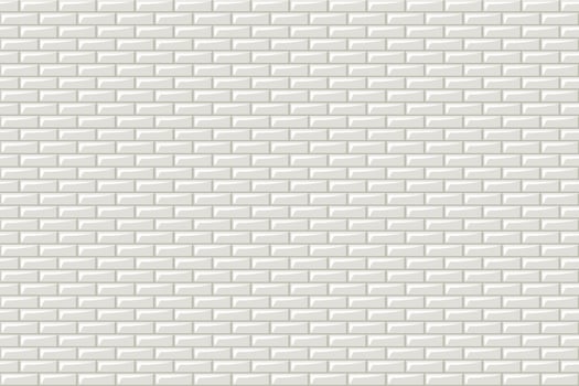 Subway tiles horizontal white background Metro brick decor seamless pattern vector