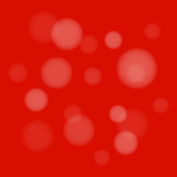 Colorful transparent bokeh lights on Red. Vector Illustration. EPS10