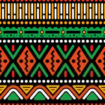 Seamless Pattern Pan African Colour Pattern vector