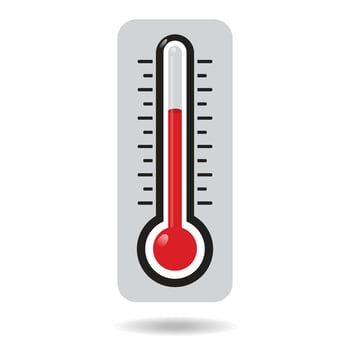 Thermometer icon set vector